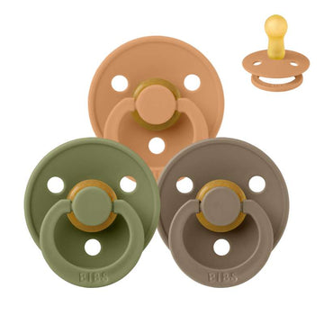 Bibs Rund Colour Napp - bundle - 3 st. - strl. 2 - Grön och Terrakotta 