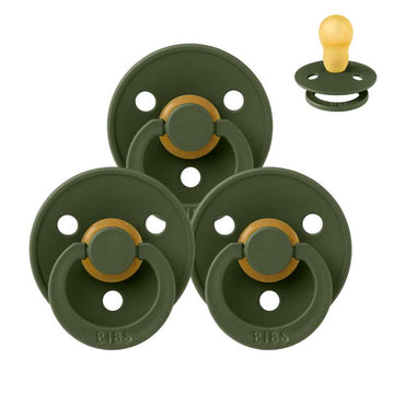 Bibs Rund Colour Napp - bundle - 3 st. - strl. 3 - Jägaregrön 