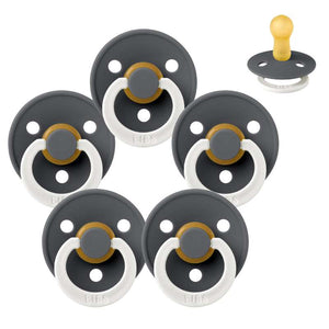 Bibs Rund Colour Napp - bundle - 5 st. - strl. 2 - GLOW - Järn 