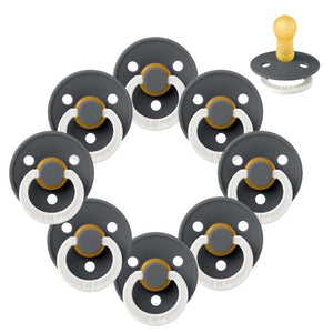 Bibs Rund Colour Napp - bundle - 8 st. - strl. 2 - GLOW - Järn 