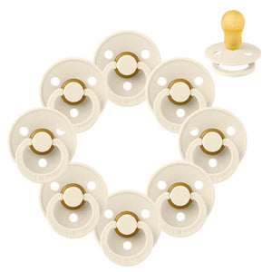 Bibs Rund Colour Napp - bundle - 8 st. - strl. 3 - Elfenben 