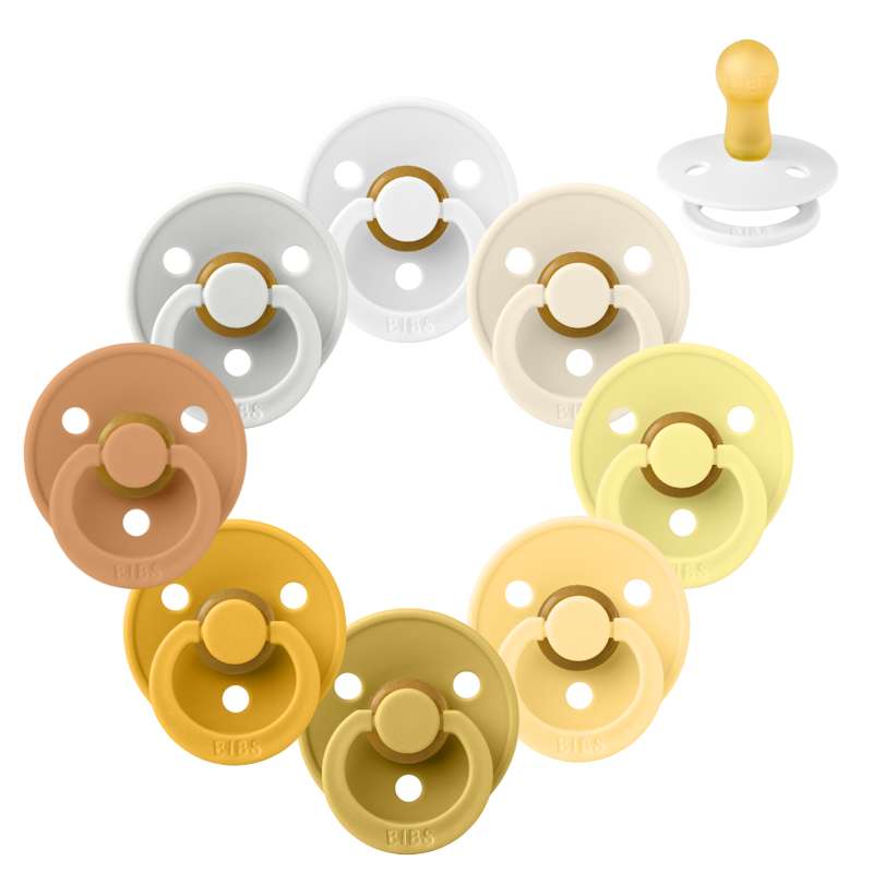 Bibs Rund Colour Napp - bundle - 8 st. - strl. 2 - Låt solen skina in 