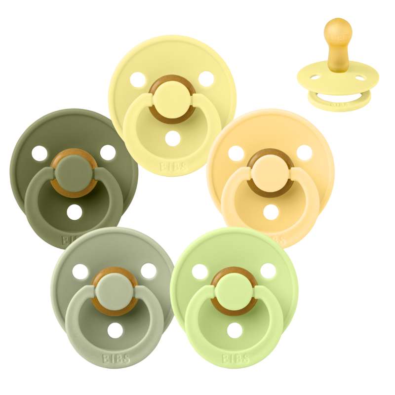 Bibs Rund Colour Napp - bundle - 5 st. - strl. 2 - Lovely Lime 