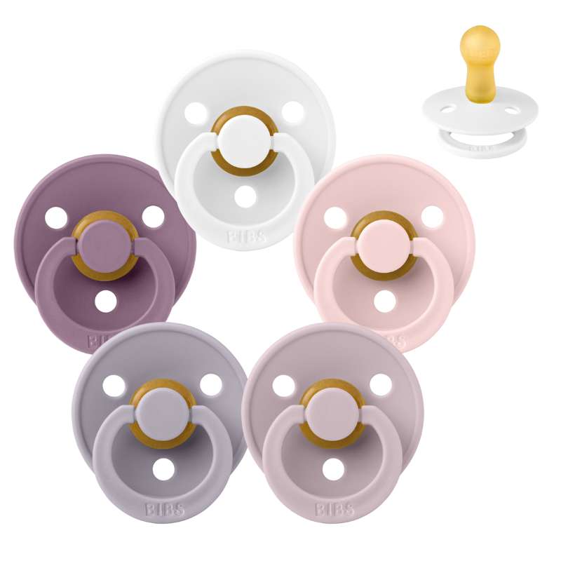 Bibs Rund Colour Napp - bundle - 5 st. - strl. 2 - Underbara syren 