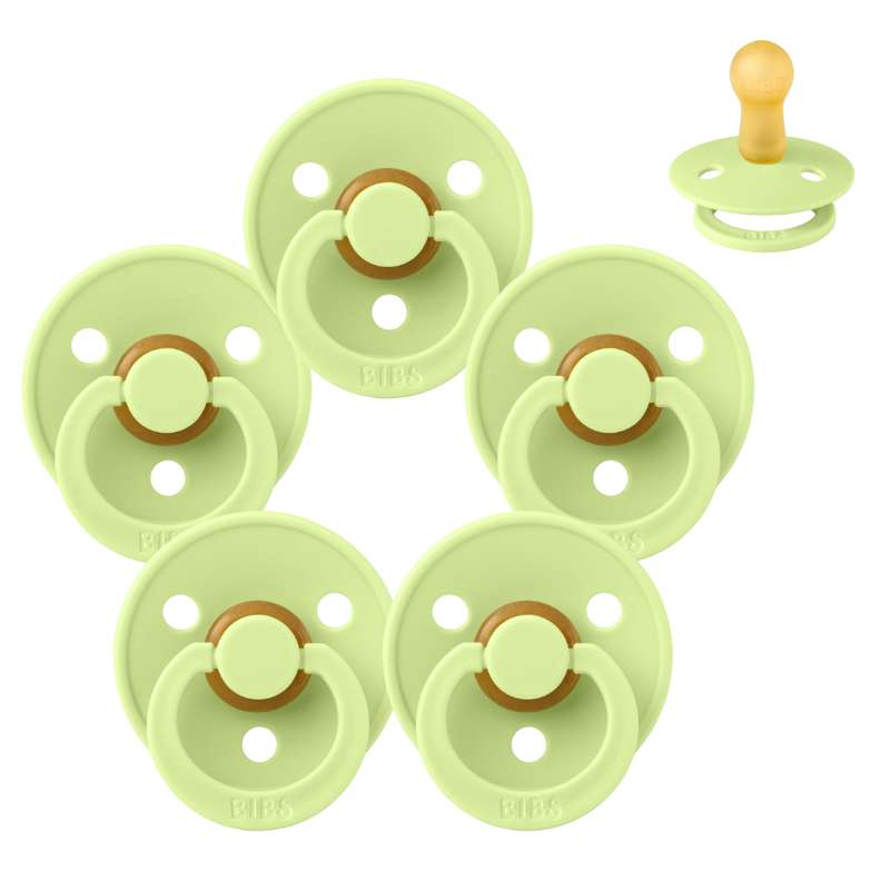 Bibs Rund Colour Napp - bundle - 5 st. - strl. 2 - Matcha 