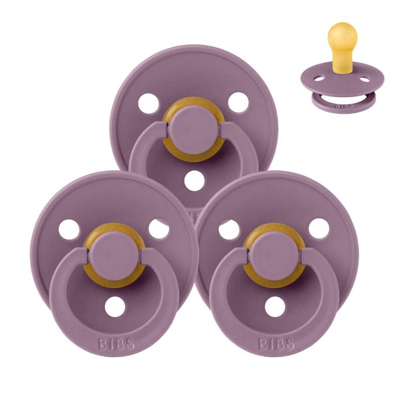 Bibs Rund Colour Napp - bundle - 3 st. - strl. 1 - Mauve 