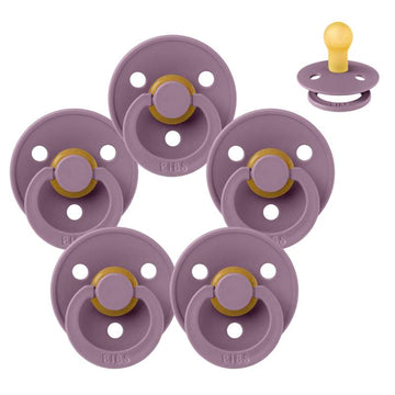 Bibs Rund Colour Napp - bundle - 5 st. - strl. 1 - Mauve 