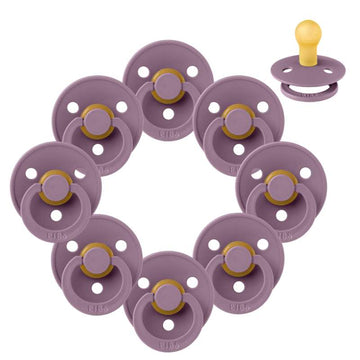 Bibs Rund Colour Napp - bundle - 8 st. - strl. 1 - Mauve 
