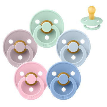 Bibs Rund Colour Napp - bundle - 5 st. - strl. 1 - Pastellparadis 