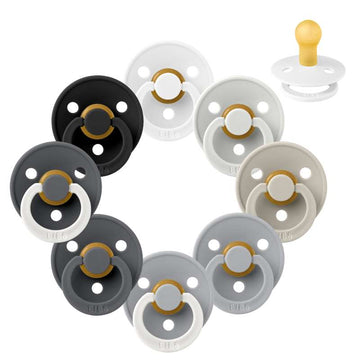 Bibs Rund Colour Napp - bundle - 8 st. - strl. 1 - Regnig dag 