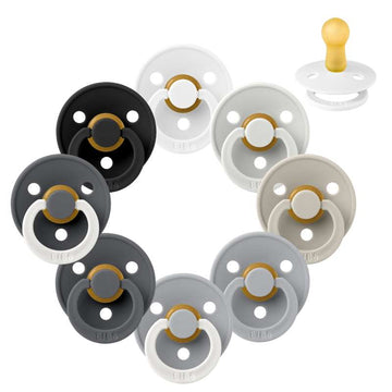 Bibs Rund Colour Napp - bundle - 8 st. - strl. 2 - Regnig dag 