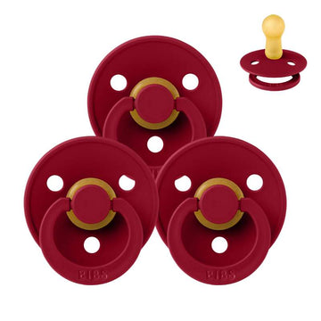 Bibs Rund Colour Napp - bundle - 3 st. - strl. 2 - Ruby 