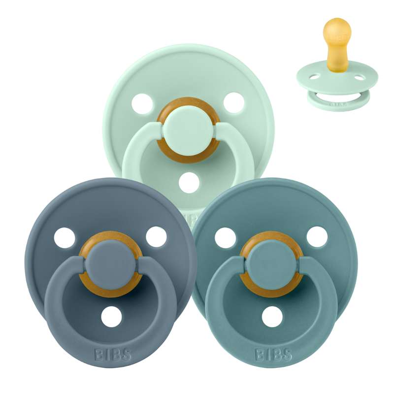 Bibs Rund Colour Napp - bundle - 3 st. - strl. 2 - Kraschande vågor 