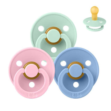 Bibs Rund Colour Napp - bundle - 3 st. - strl. 1 - Pastellparadis 
