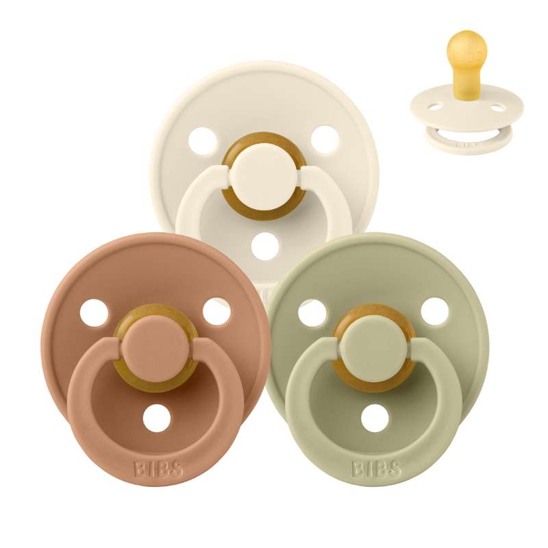 Bibs Rund Colour Napp - bundle - 3 st. - strl. 1 - Mjuk höst 