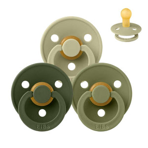 Bibs Rund Colour Napp - bundle - 3 st. - strl. 1 - Soft Moss 