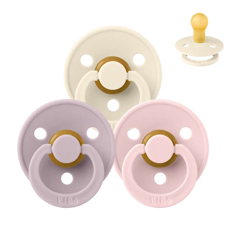 Bibs Rund Colour Napp - bundle - 3 st. - strl. 1 - Mjuk och Skonsam 