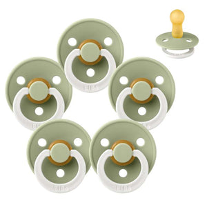 Bibs Rund Colour Napp - bundle - 5 st. - strl. 2 - GLOW - Salvia 