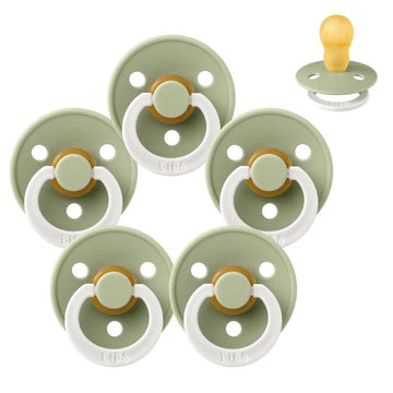 Bibs Rund Colour Napp - bundle - 5 st. - strl. 3 - GLOW - Salvia 