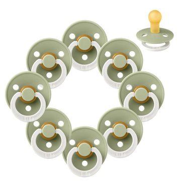 Bibs Rund Colour Napp - bundle - 8 st. - strl. 1 - GLOW - Salvia 