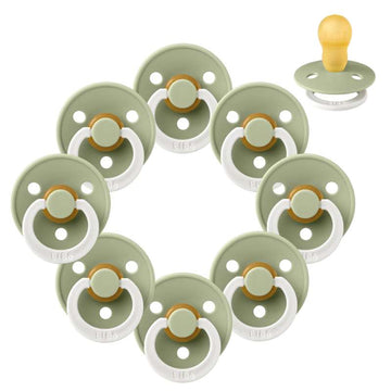 Bibs Rund Colour Napp - bundle - 8 st. - strl. 3 - GLOW - Salvia 