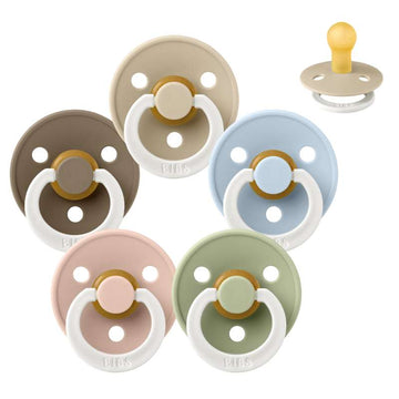 Bibs Rund Colour Napp - bundle - 5 st. - strl. 1 - Sov gott lilla vän - GLOW 