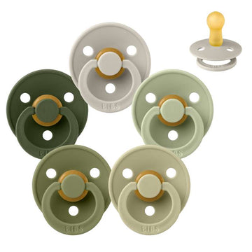 Bibs Rund Colour Napp - bundle - 5 st. - strl. 2 - Soft Moss 