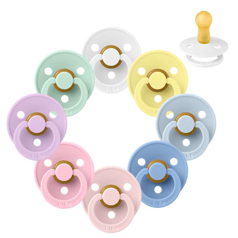 Bibs Rund Colour Napp - bundle - 8 st. - strl. 1 - Vårlov 