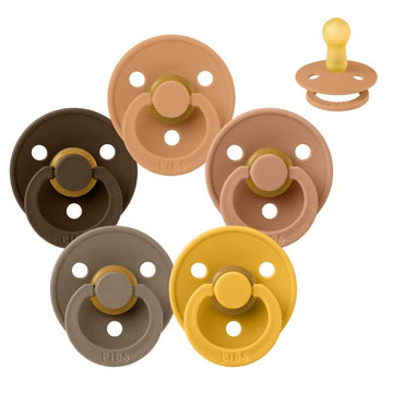 Bibs Rund Colour Napp - bundle - 5 st. - strl. 2 - Nallebjörn 