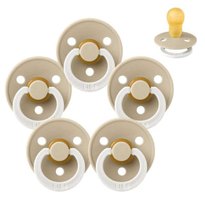 Bibs Rund Colour Napp - bundle - 5 st. - strl. 3 - GLOW - Vanilj 