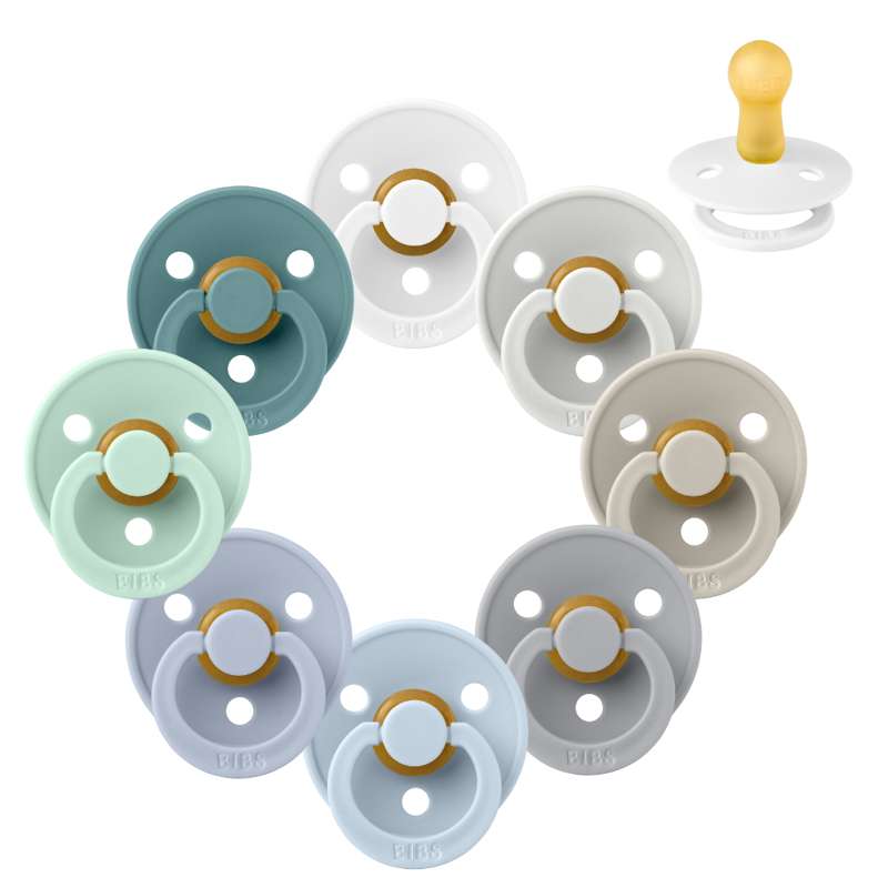 Bibs Rund Colour Napp - bundle - 8 st. - strl. 2 - Vintern kommer 
