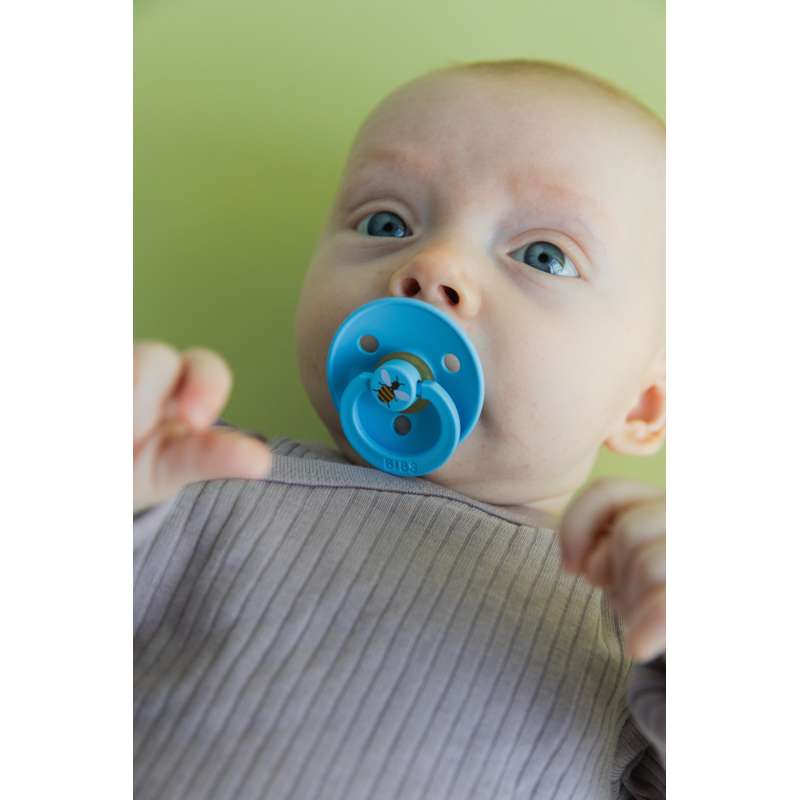 Bibs Rund Colour Napp - strl. 1 - naturgummi - Studio - Bumblebee - Breeze 