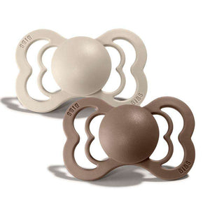 Bibs Supreme Napp - 2-Pack - strl. 2 - Silikon - Vanilj/Mörk Ek 