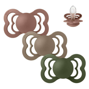 Bibs Supreme Napp - bundle - 3 st. - strl. 2 - Grön och Terrakotta 