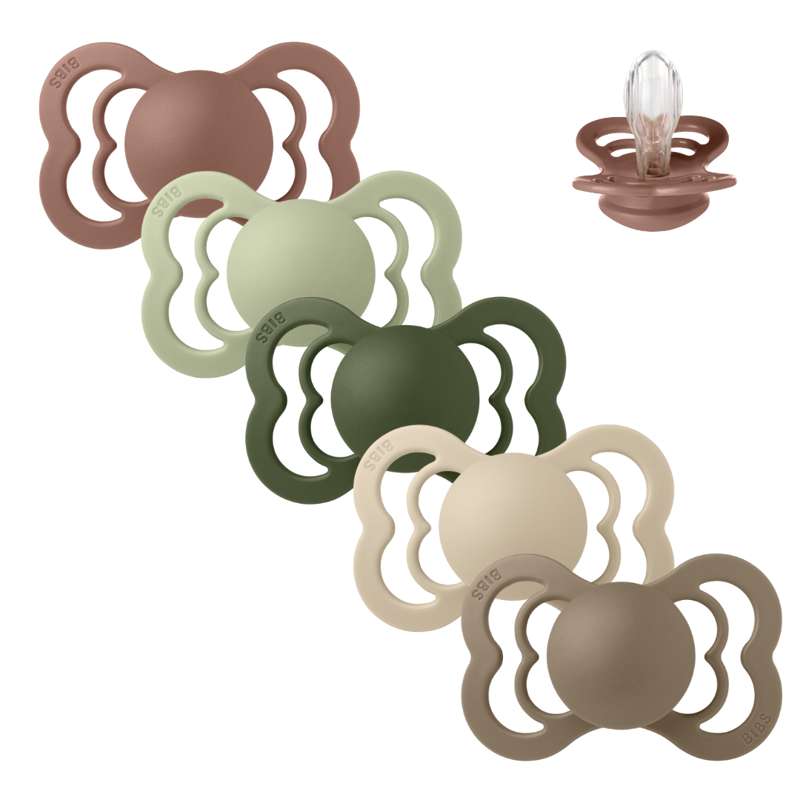 Bibs Supreme Napp - bundle - 5 st. - strl. 2 - Grön och Terrakotta 