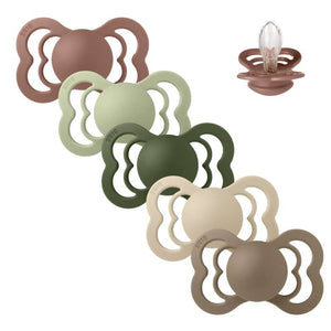 Bibs Supreme Napp - bundle - 5 st. - strl. 2 - Grön och Terrakotta 