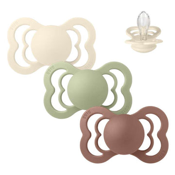 BIBS Symmetrisk Supreme Napp - Sampack - 3 st. - Strl. 2 - Soft Autumn