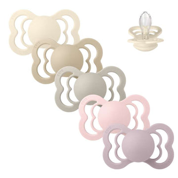 Bibs Supreme Napp - bundle - 5 st. - strl. 2 - Mjuk och Mild 