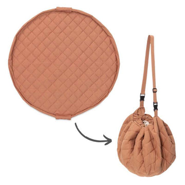 Play & Go Mjuk Organisk - 2-i-1 Förvaringsmatta/Lekmatta - Tawny Brown 