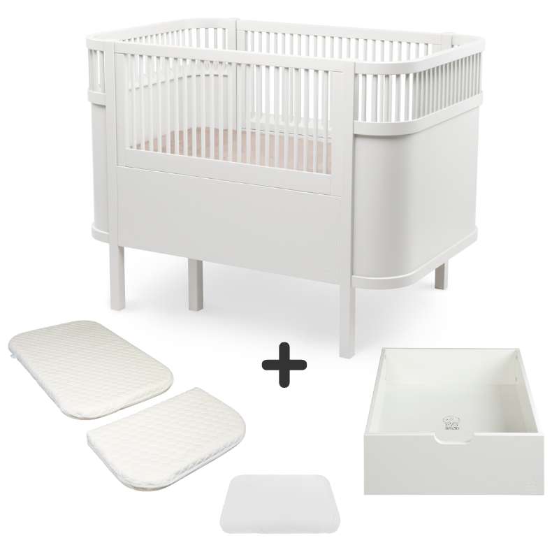 Sebra Sengen - Klassisk - Baby & Jr. - Classic White - Bundle 3