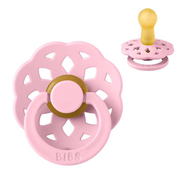 BIBS Rund bohem napp - strl. 2 - naturgummi - Babyrosa 