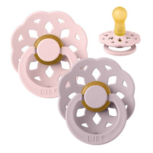 Bibs Boheme Napp - 2-Pack - strl. 1 - naturgummi - Blossom/Dämpad Lila 