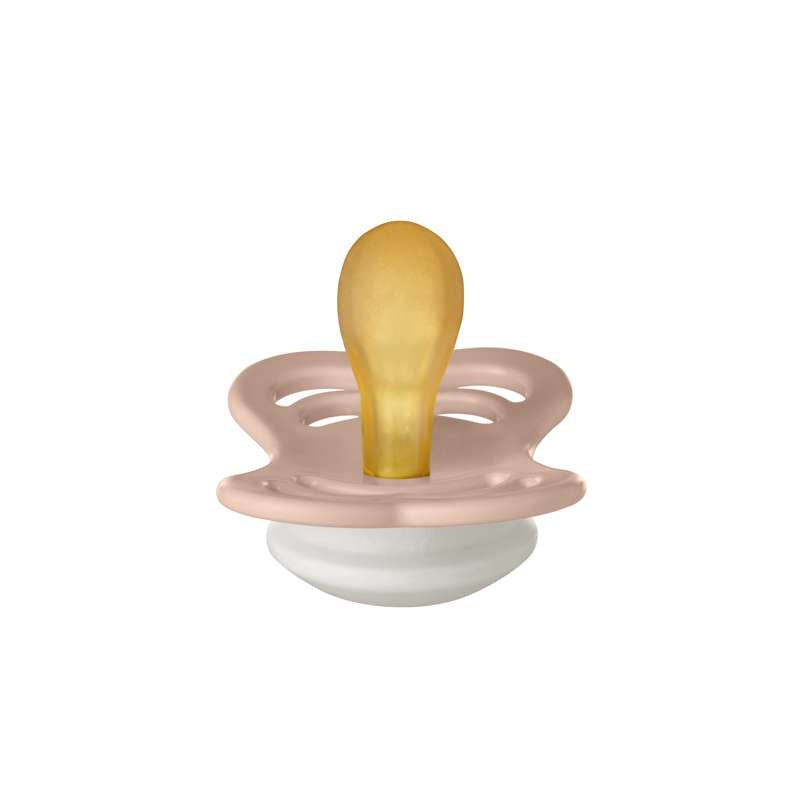 Bibs Supreme Napp - strl. 1 - naturgummi - GLOW - Blush 