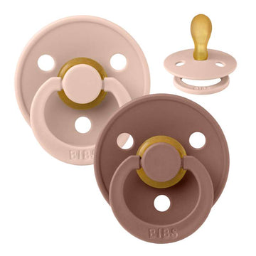 BIBS Symmetrisk Colour Sut - 2-Pack - strl. 2 - naturgummi - Blush/Woodchuck 