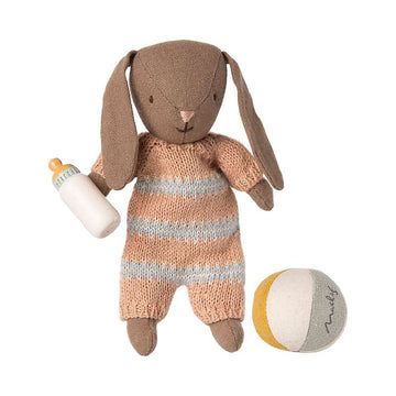 Maileg Kanin Set - Micro - Brun - Damm Rosa 