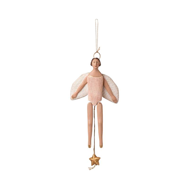 Maileg Ängel Sprattelman m. Glorie - Medium - Rosa 