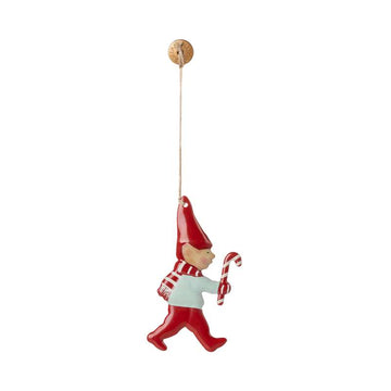Maileg Julornament - Metall - Tomte - Sockerstång 