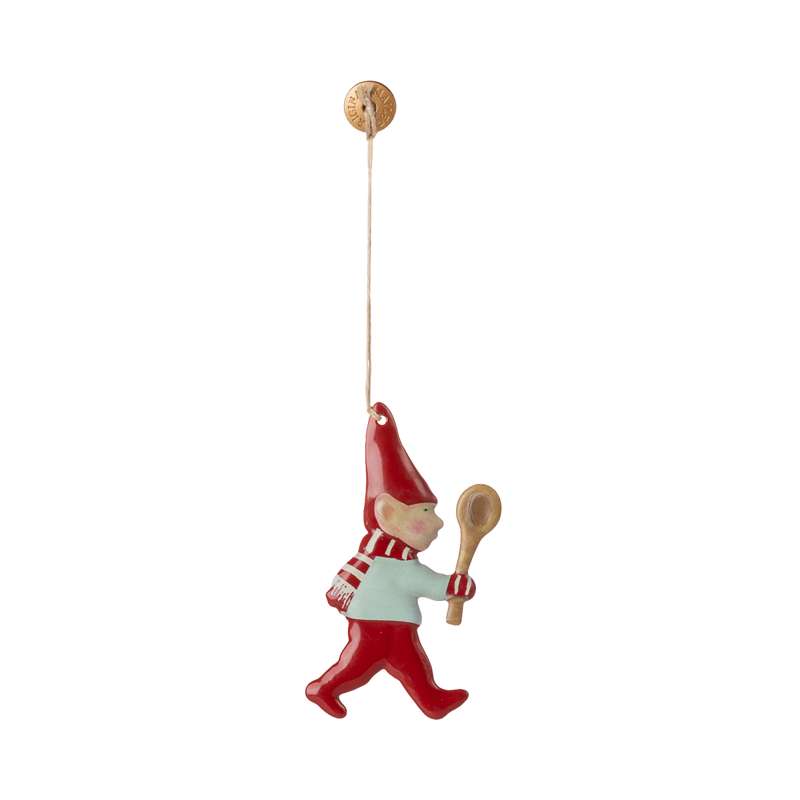 Maileg Julprydnad - Metall - Tomte - Ske 