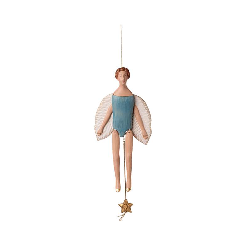 Maileg Ängel Sprattelman - Stor - Mörk Mint 