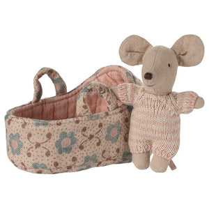 Maileg Babymus i Babylift - Rosa 